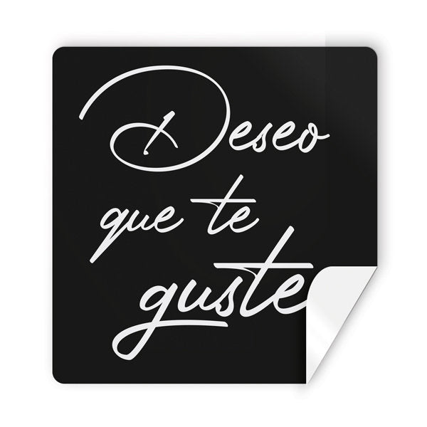 Etiquetas Deseo Que Te Guste Cuadradas 250 Unidades PENDIENTE Imagen principal del producto