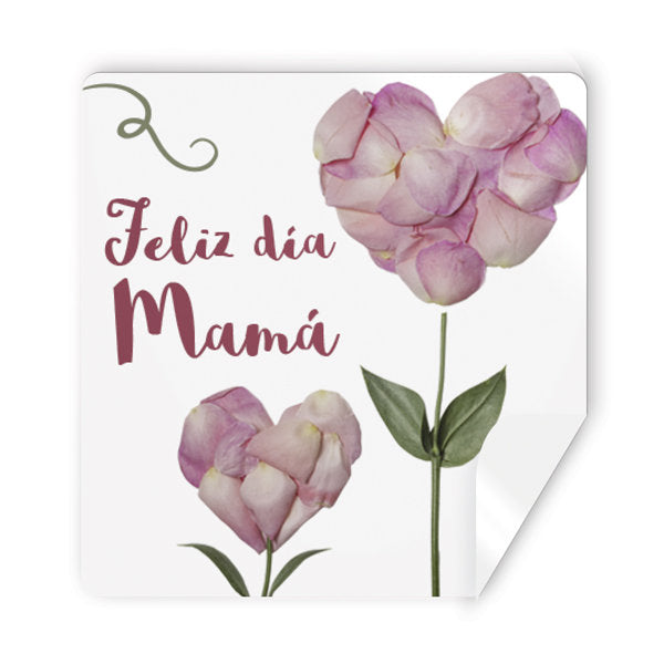 Etiquetas Feliz Día Mama Cuadradas 250 U Argual