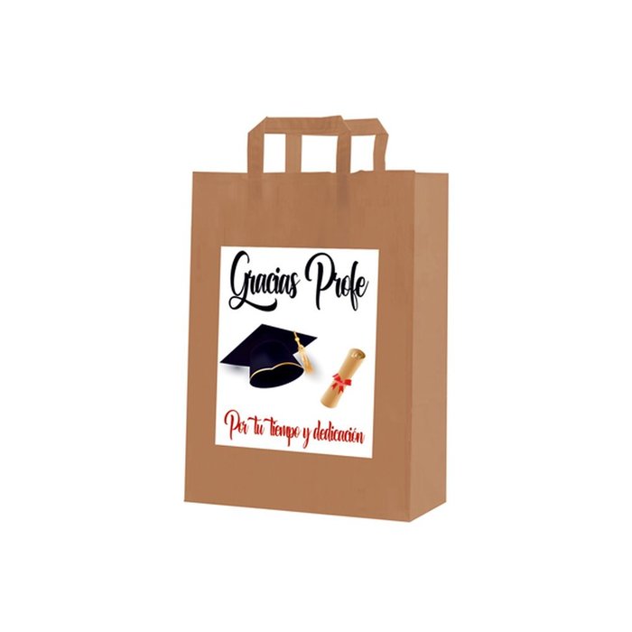 BOLSA PEQUEÃA KRAFT PROFE GRACIAS 12U | ARGUVAL, S,L, | 1 UNIDAD | 8421363484313