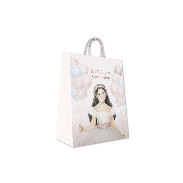 Bolsa mediana comunión niña globos 12 unidades Arguval Comunión