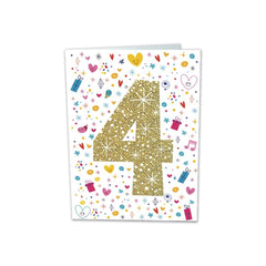TARJETA FELICITACION 4 AÑOS BUSQUETS 6U | ARGUVAL, S,L | ENVASE 6 UDS. UNIDAD | 8421363491779