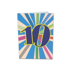 TARJETA FELICITACION 10 AÑOS BUSQUETS 6U | ARGUVAL, S,L | ENVASE 6 UDS. UNIDAD | 8421363491830