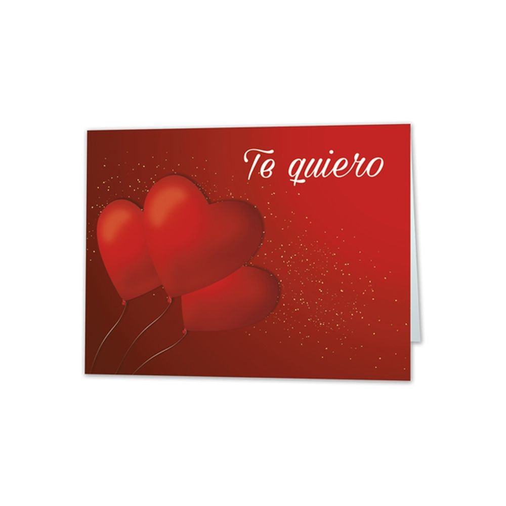 Tarjeta Mini Card Globos Corazón Te Quiero 9 x 6,6 cm ARGUVAL San Valentín