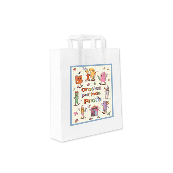BOLSA MEDIANA BLANCA PROFE 34X25X9CM 12U | ARGUVAL, S,L | 1 UNIDAD | 8421363492929 Imagen principal del producto