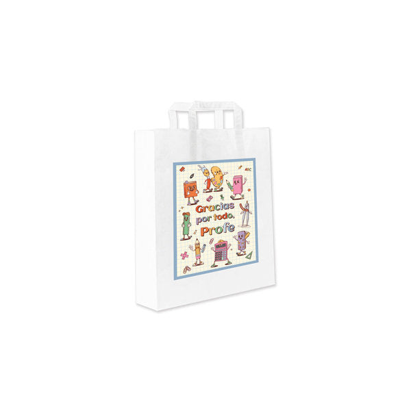 BOLSA PEQUEÃA BLANCA PROFE 24X18X8CM 12U | ARGUVAL, S,L | 1 UNIDAD | 8421363492936