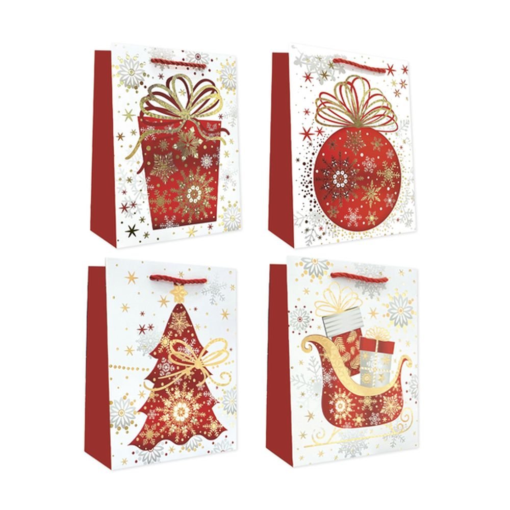 BOLSA REGALO NAVIDAD MEDIANA WHITE 26X10X32 | ARGUVAL NAVIDAD | 1 UNIDAD | 8421363493223 Imagen principal del producto