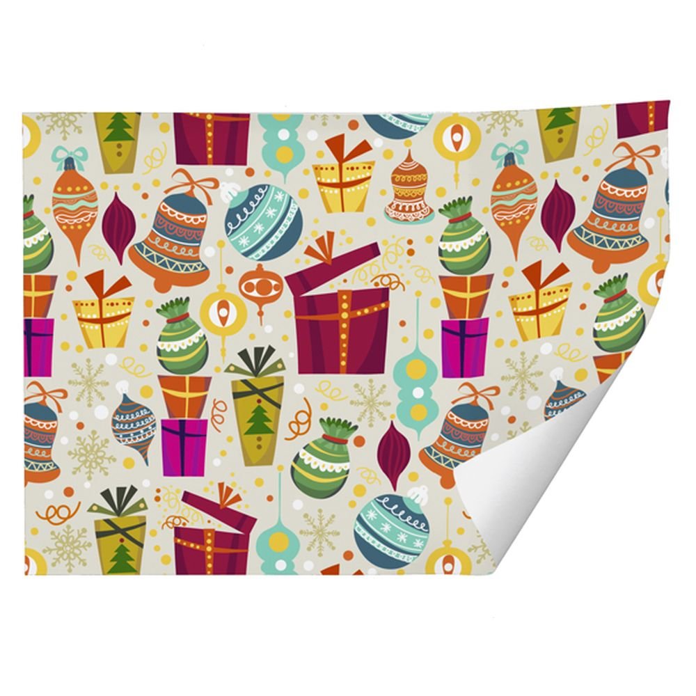 PAPEL REGALO RECICLADO NAVIDAD BOLAS 70X100 | ARGUVAL NAVIDAD | ENVASE 25 UDS. UNIDAD | 8421363493940 Imagen principal del producto