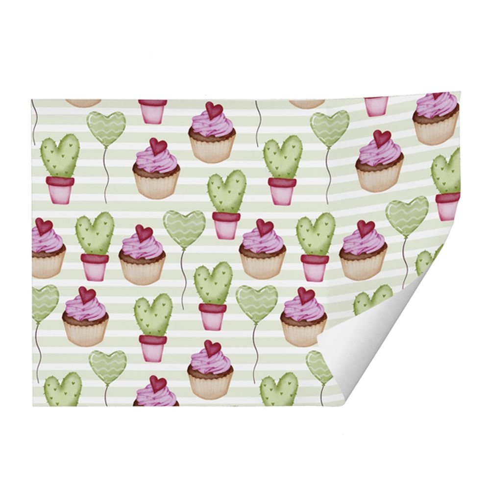 Expositor 25 pliegos papel regalo Eco Cakes&cactus ARGUVAL SAN VALENTIN