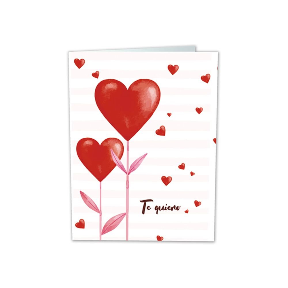 Tarjeta Mini Card 66x90 cm Corazones Te Quiero ARGUVAL SAN VALENTIN