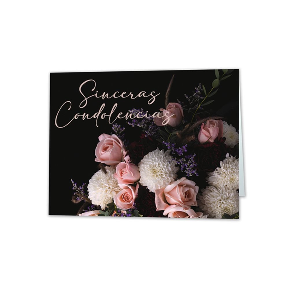 Tarjeta Mini Card 66x90 cm Sinceras Condolencias Argüval Todo Año