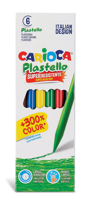 CERA CARIOCA PLASTELLO 6 COLORES SURTIDOS | 12 UNIDADES | (UNIVERSAL ESPAÑOLA S,A,) Imagen principal del producto