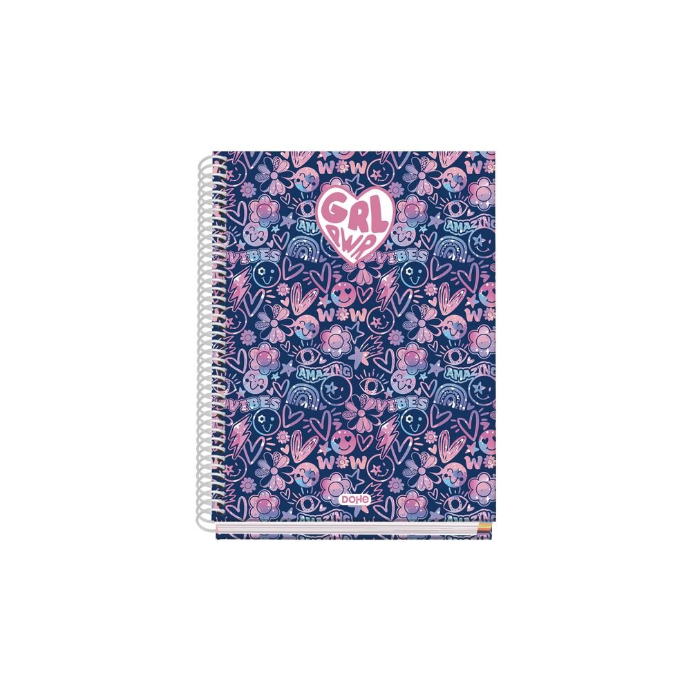 Cuaderno A5 Tapa Forrada Cuadro 5 mm Girl Power 2026 Marca Dohe Diseño