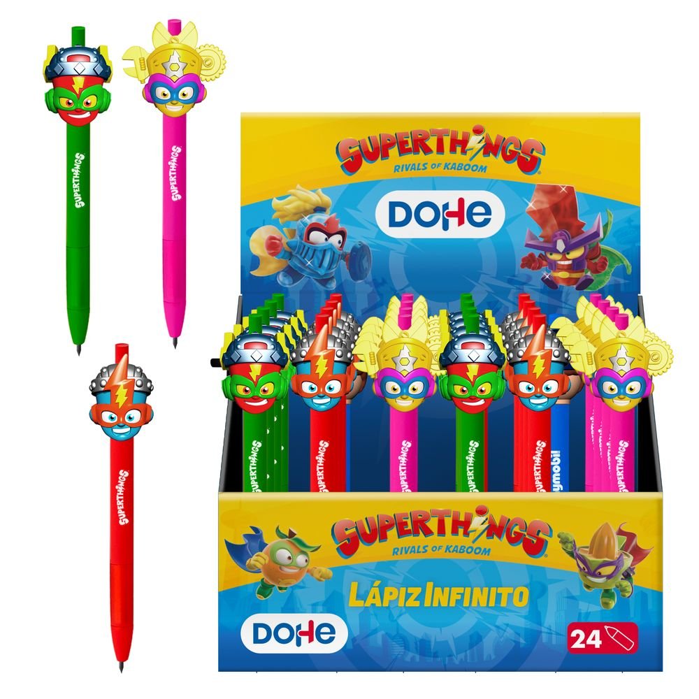 Expositor 24 Lapices Infinitos Superthings Surtidos Marca Dohe Regalo Imagen principal del producto