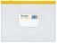 Bolsa zipper a5 expandible apaisado pvc transparente cierre amarillo