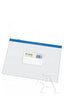Bolsa Zipper A5 Apaisado Pvc Transparente Cierre Azul