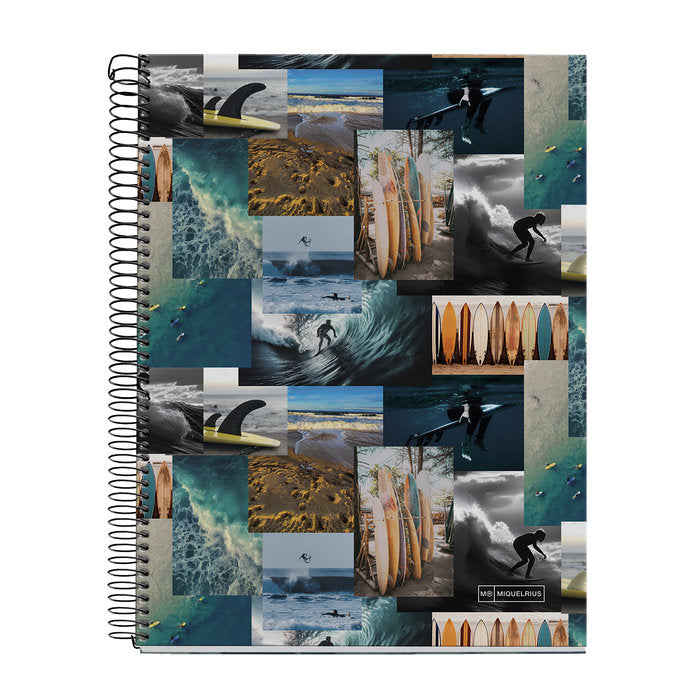 Cuaderno Miquelrius Diseño NB4 A4 120H Cuadro 5mm Surfin