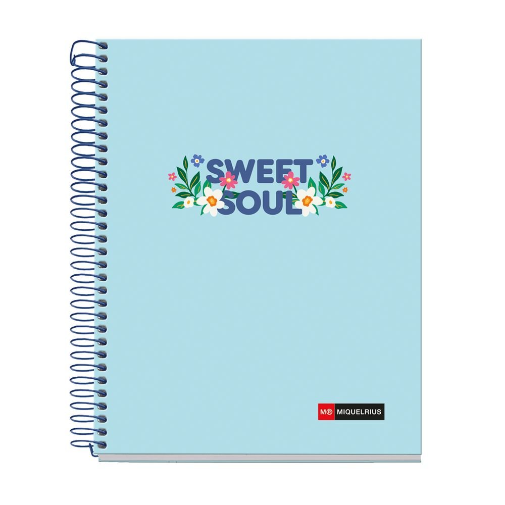 Notebook A5 120H 4 Colores Cuadros 5x5 70 g Microperf Sweet Soul MIQUELRIUS DISEÑO
