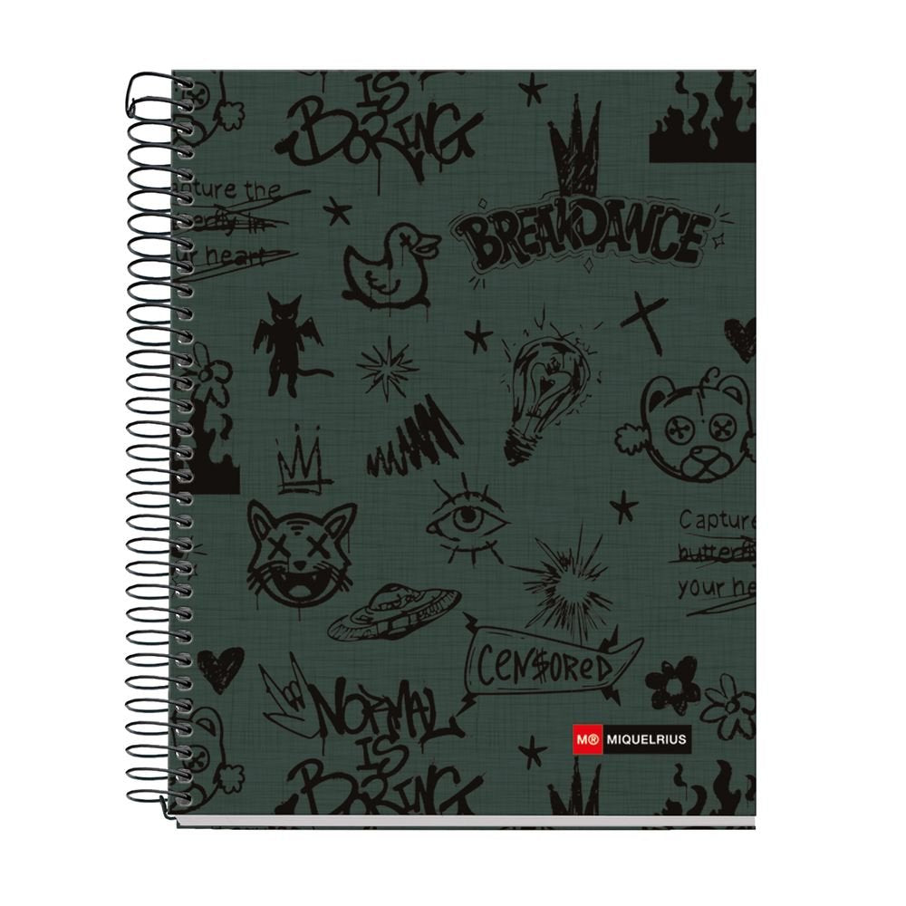 Notebook A5 120H 4 Colores Cuadros 5x5 MIQUELRIUS Diseño Imagen principal del producto