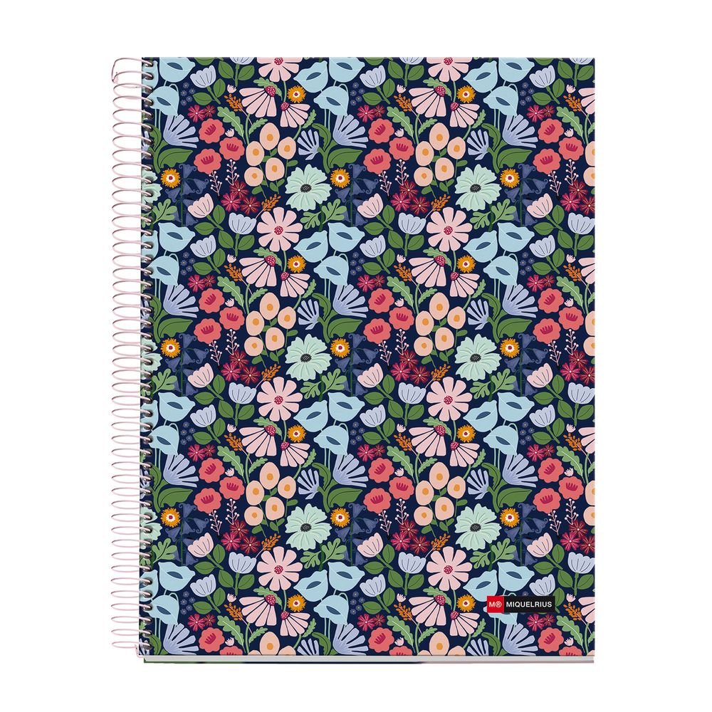 Notebook A4 120H 4 Col Cuadros 5x5 70 g Microperf Spring Dawn MIQUELRIUS Diseño