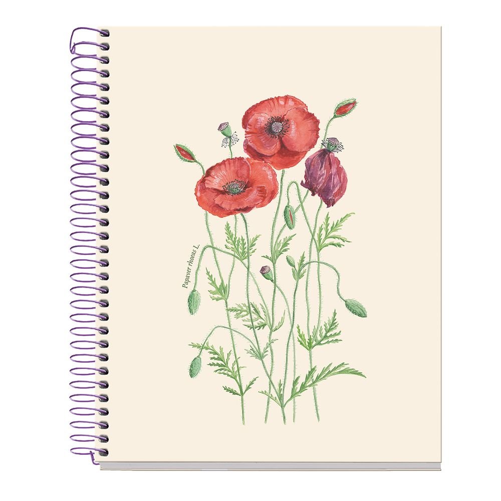 Cuaderno A5 80 H Horizontal 90 Entredos Papaver Rhoedas MIQUELRIUS DISEÑO