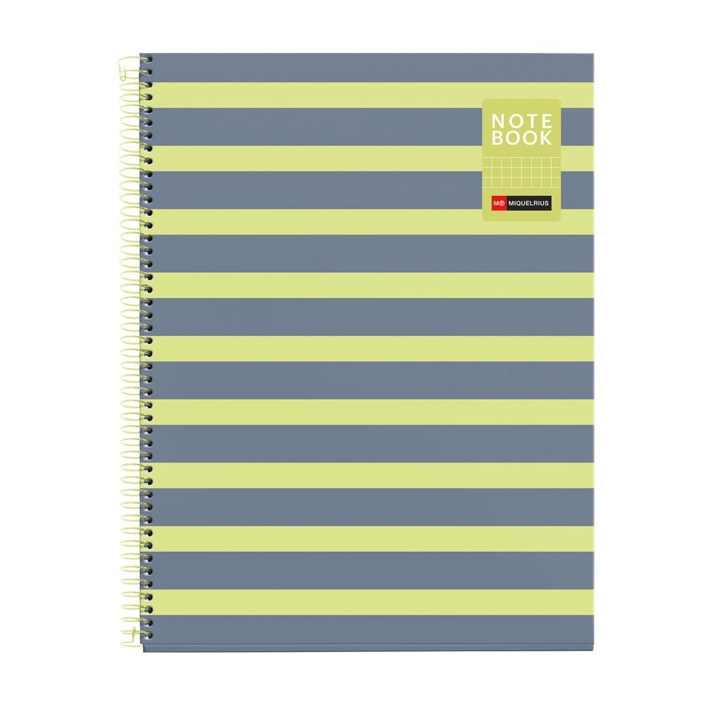 Cuaderno A4 80 H Cuadricula Between the Lines Limón Miquelrius Diseño