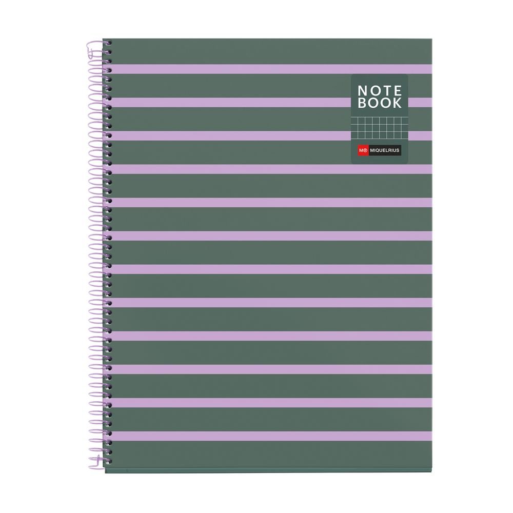 Cuaderno A4 80 H Cuadricula Between the Lines Ceniza MIQUELRIUS Diseño