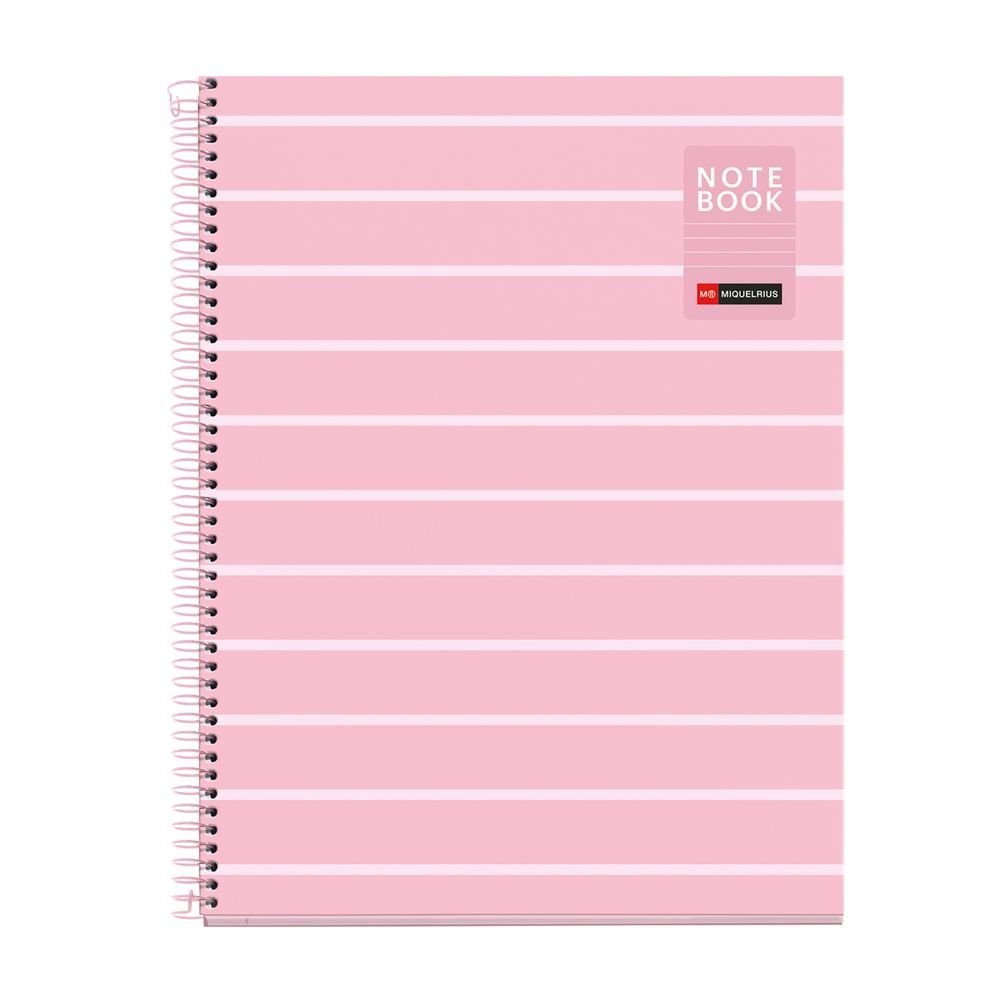 Cuaderno A4 80 H Horizontal Between the Lines Rosa MIQUELRIUS Diseño