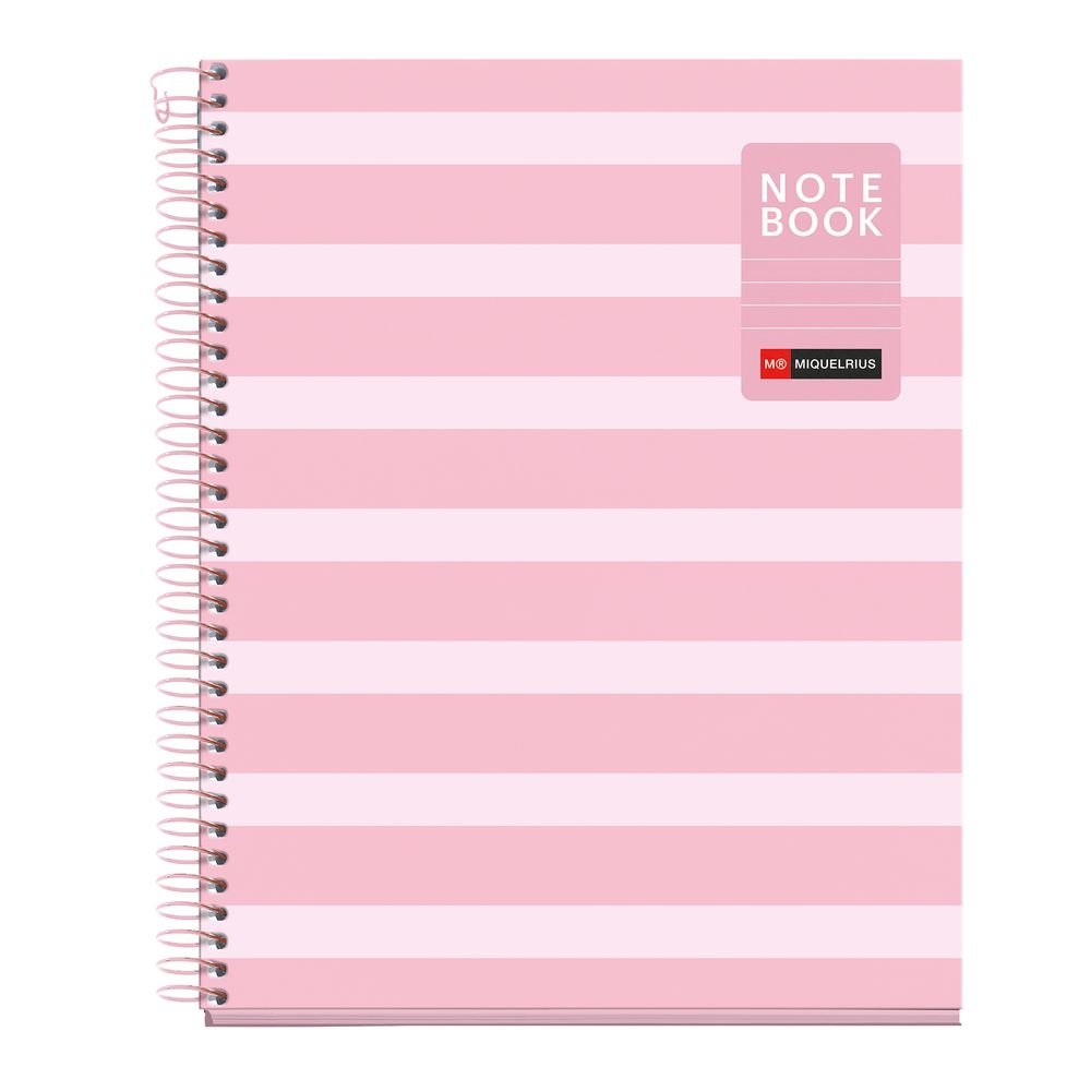 Cuaderno A5 80 H Horizontal Between the Lines Rosa MIQUELRIUS Diseño