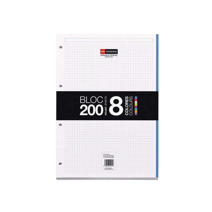 Bloc Espiral Estándar Liso 200H 90g | Miquelrius Diseño | Cartón | Formato Estándar | Pack 1 Unidades Imagen principal del producto