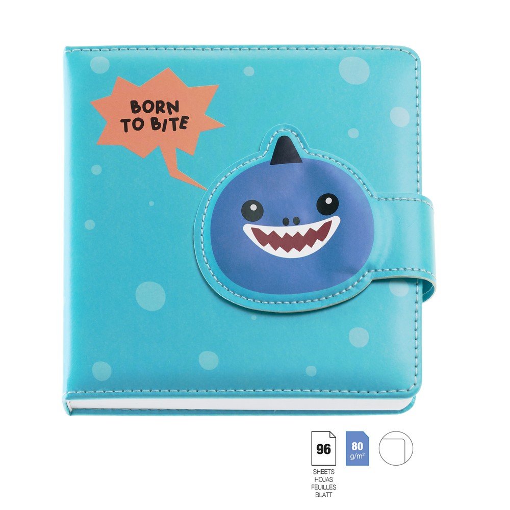 Cuaderno acolchado imán tiburón Back2fun Miquelrius