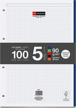 Recambio cuaderno A4 90 g MIQUELRIUS colores intensos