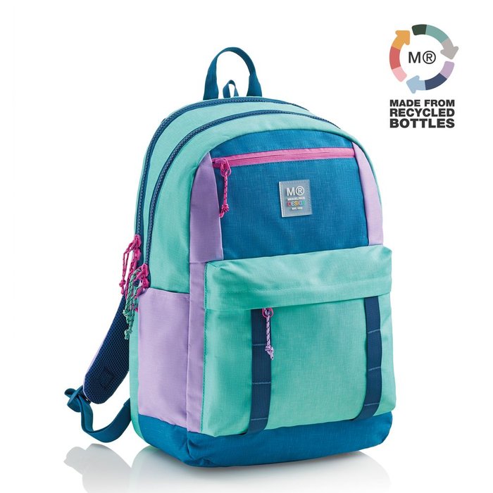 Mochila escolar triple 47x25 Amsterdam Recic Rider turquesa MIQUELRIUS DISEÑO
