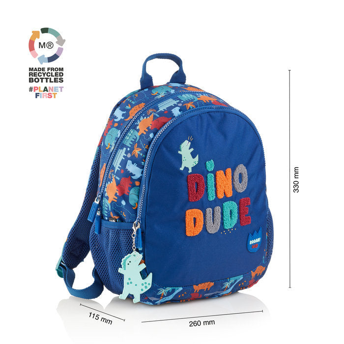 MOCHILA DOBLE RECICLADA FUN DINO | MIQUELRIUS DISEÑO Imagen principal del producto