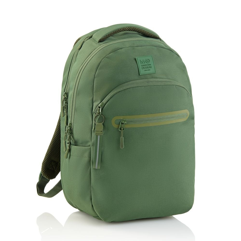 Mochila escolar triple Oslo reciclada Raw Verde Miquelrius Diseño