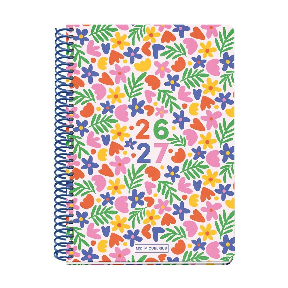Agenda escolar Plus Flowery 2026-27 Miquelrius Agendas