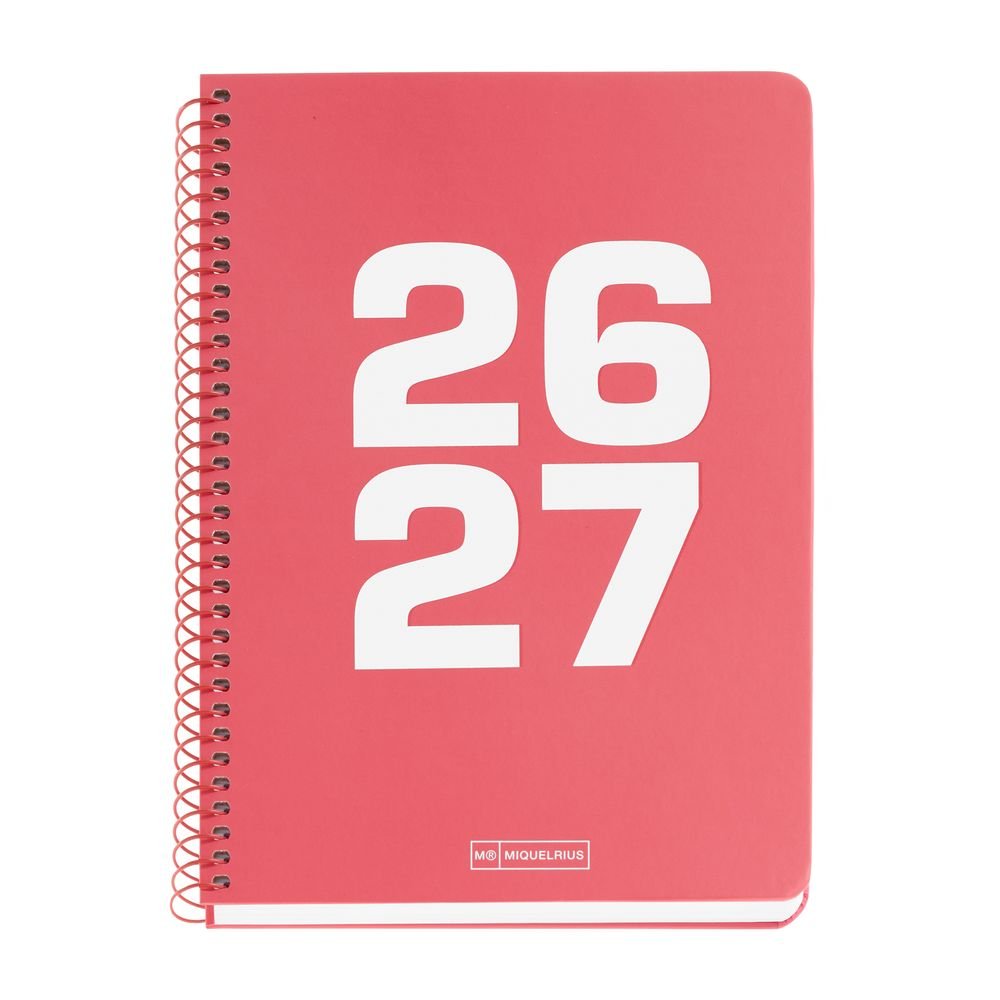 Agenda escolar Plus D/p Basic Coral 2026-27 MIQUELRIUS AGENDAS
