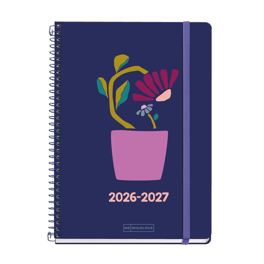 Agenda Escolar Plus S/v Flower Pot 2026-27 MIQUELRIUS Agendas