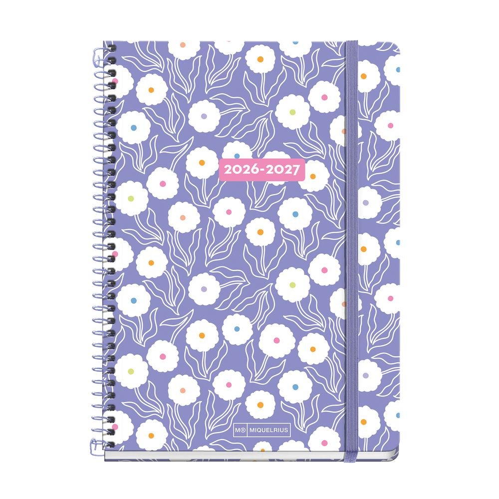 Agenda Escolar Plus Purple Bloom 2026-27 MIQUELRIUS Agendas