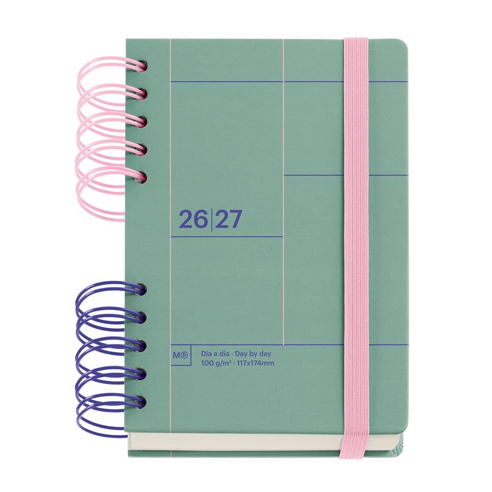 Agenda Escolar Activa D/p Verde Back to Basics 2026-27 MIQUELRIUS Agendas
