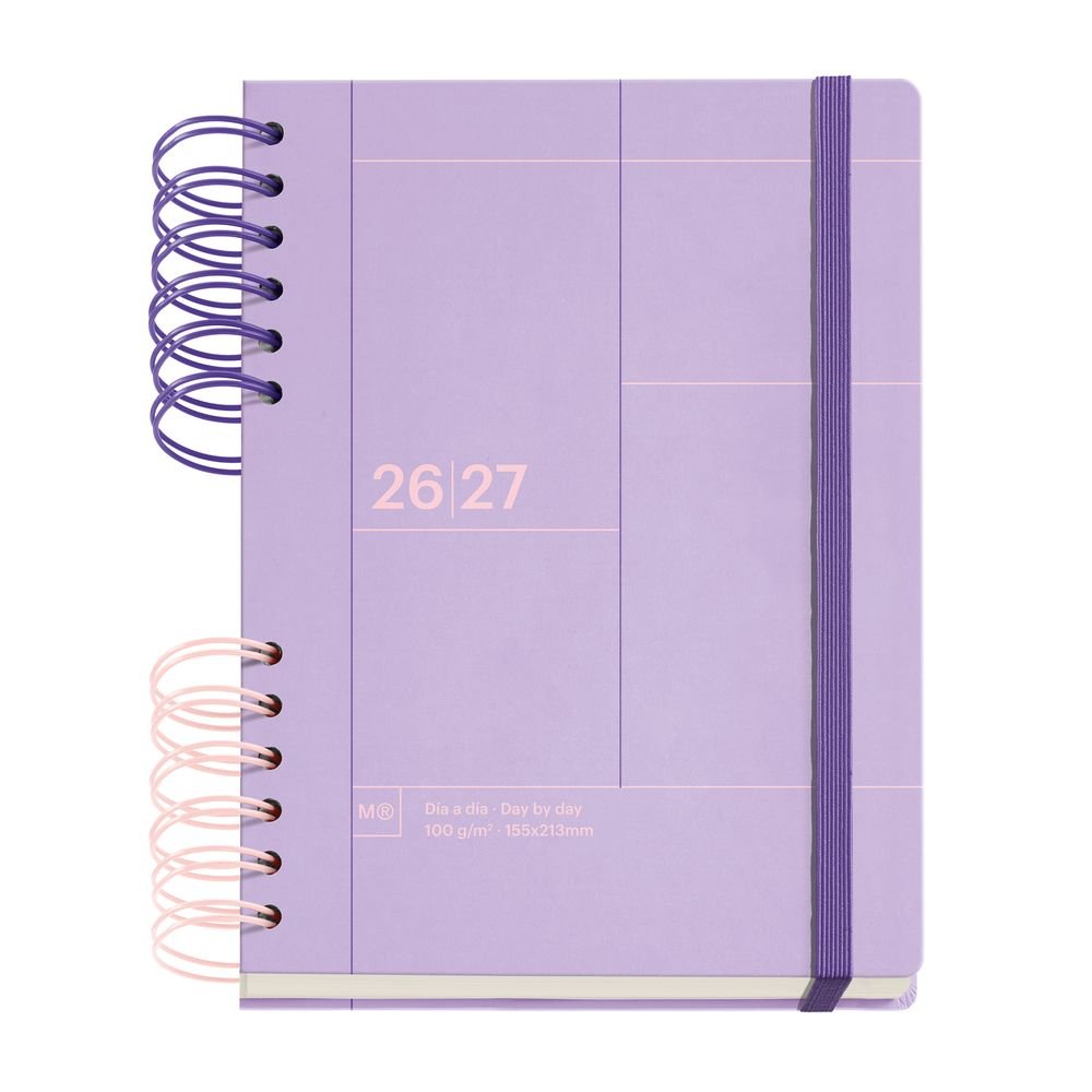 Agenda Escolar Plus Wire-o Malva 2026 27 Miquelrius Agendas