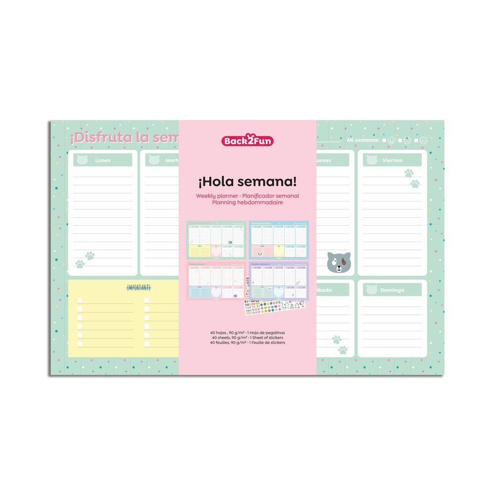 Planificador Atemporal Semanal A4+ Back2fun Marca Miquelrius