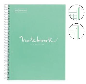 Cuaderno tapa dura A5 puntos Emotions Mr Menta MIQUELRIUS Diseño
