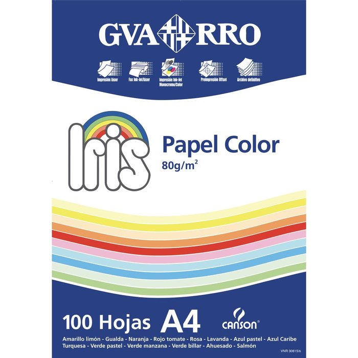 Papel Iris P/100 A4 Amarillo Guarro Casas