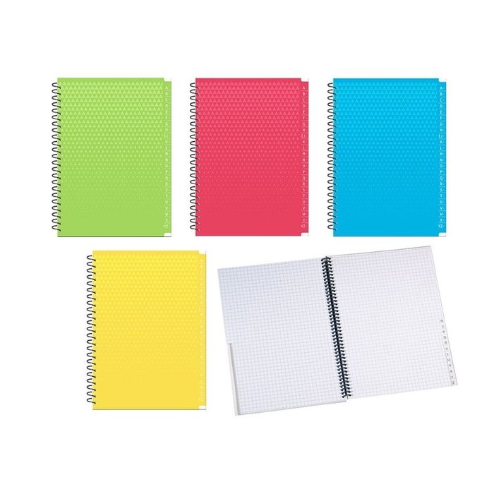 Libreta escolar 4º cartoncillo con índice color surtido INGRAF Imagen principal del producto