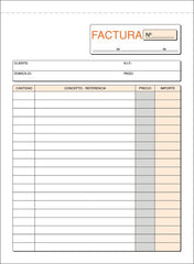 TALONARIO FACTURA 4º T-6 NATURAL CON IVA | 10 UNIDADES | (LOAN INDUSTRIAS GRAFICAS)