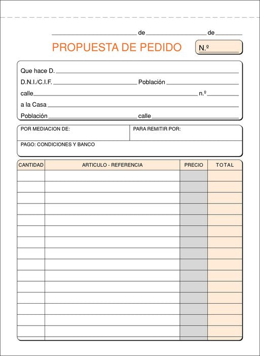 TALONARIO PEDIDOS 4º T-27 NATURAL | 10 UNIDADES | (LOAN INDUSTRIAS GRAFICAS)