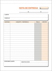 TALONARIO NOTA ENTREGA 4º T-91 NATURAL DUPLICADO AUTOCOPIANT | 10 UNIDADES | (LOAN INDUSTRIAS GRAFICAS)