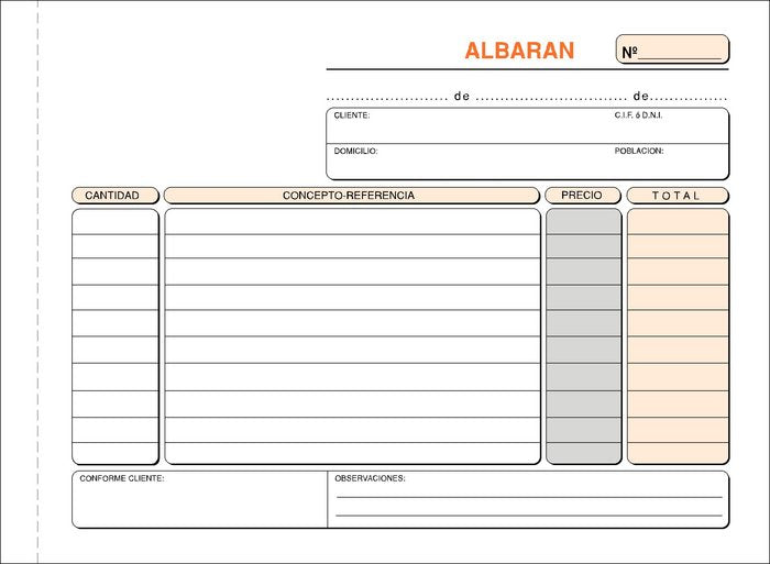 TALONARIO ALBARAN 4º T-119 APAISADO DUPLICADO AUTOCOPIANTE | 10 UNIDADES | (LOAN INDUSTRIAS GRAFICAS)