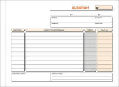 TALONARIO ALBARAN 4º T-121 APAISADO TRIPLICADO AUTOCOPIANTE | 5 UNIDADES | (LOAN INDUSTRIAS GRAFICAS)