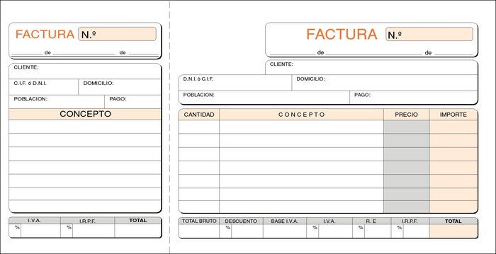 TALONARIO FACTURA 1/3 Fº T-12 | 10 UNIDADES | (LOAN INDUSTRIAS GRAFICAS) Imagen principal del producto